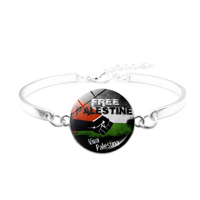 Free Palestine Bracelet | Palestinian Flag Keffiyeh Bracelet (MAC081) - Image 11