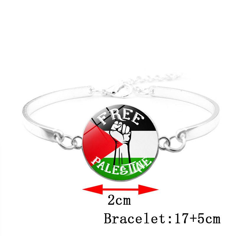 Free Palestine Bracelet | Palestinian Flag Keffiyeh Bracelet (MAC081) - Image 3
