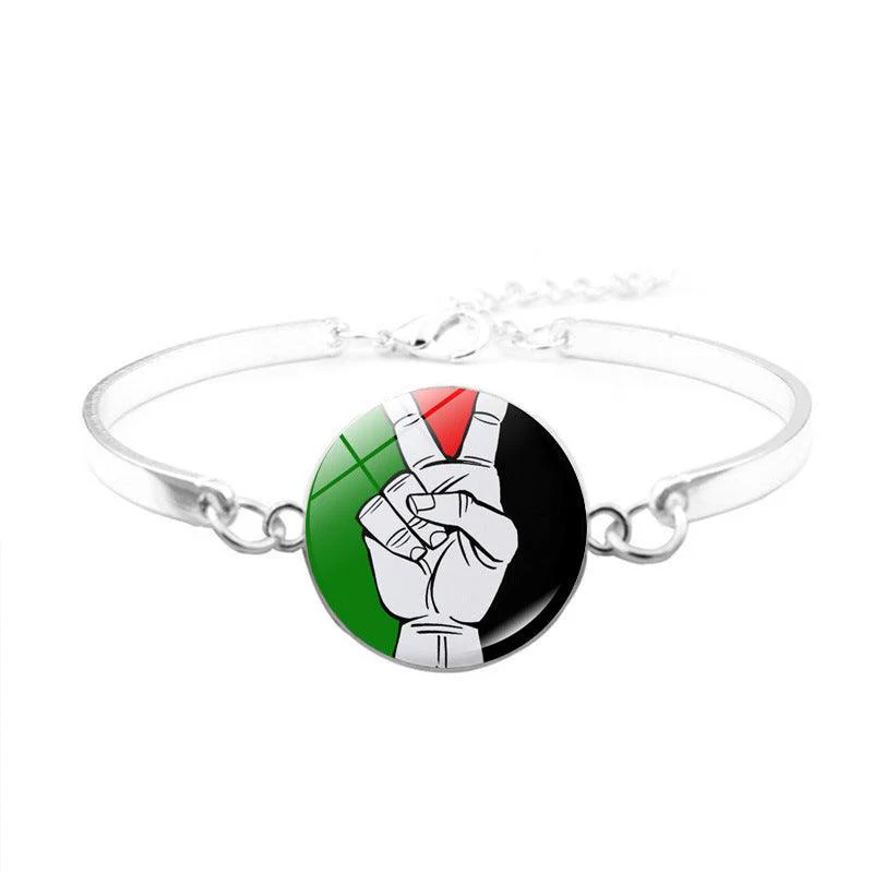 Free Palestine Bracelet | Palestinian Flag Keffiyeh Bracelet (MAC081) - Image 4