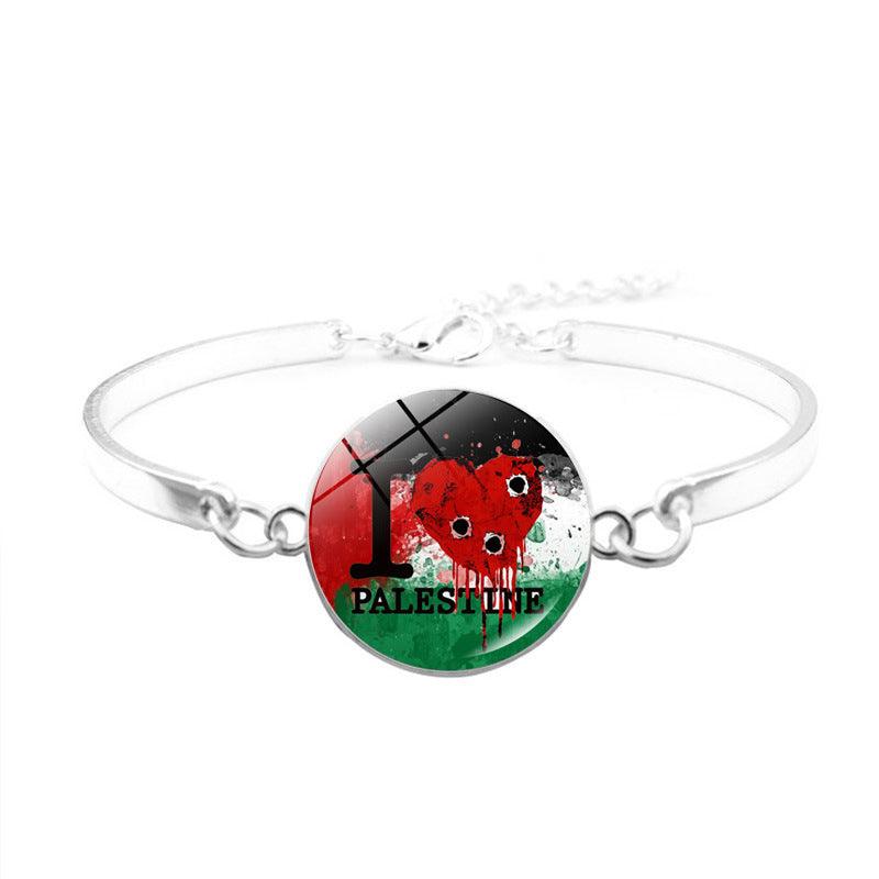Free Palestine Bracelet | Palestinian Flag Keffiyeh Bracelet (MAC081) - Image 5