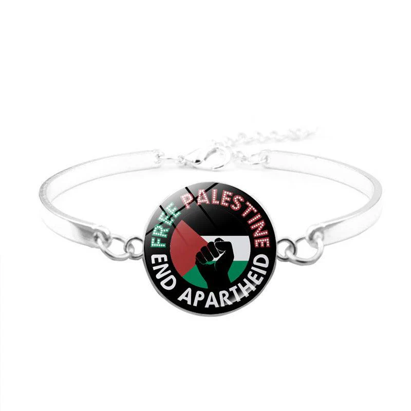 Free Palestine Bracelet | Palestinian Flag Keffiyeh Bracelet (MAC081) - Image 7