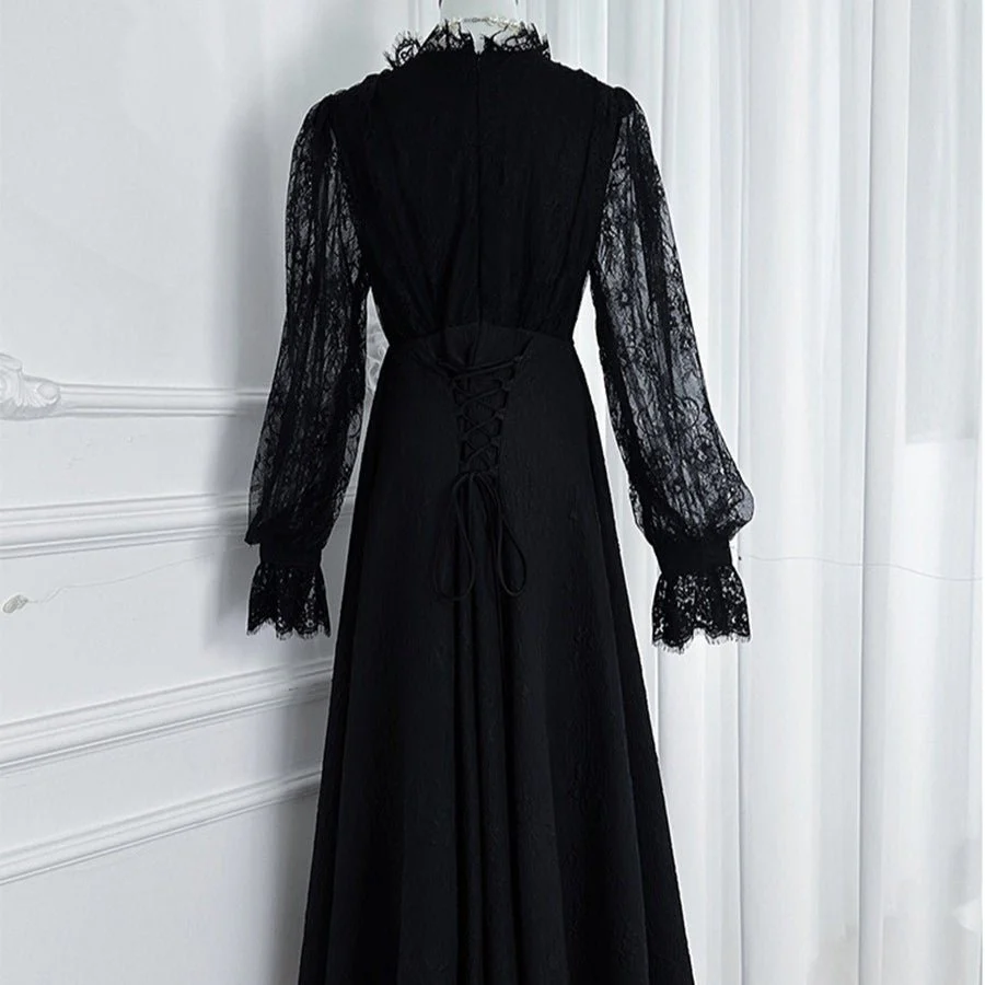 French Lace V-Neck Maxi Dress(MS361) - Image 6