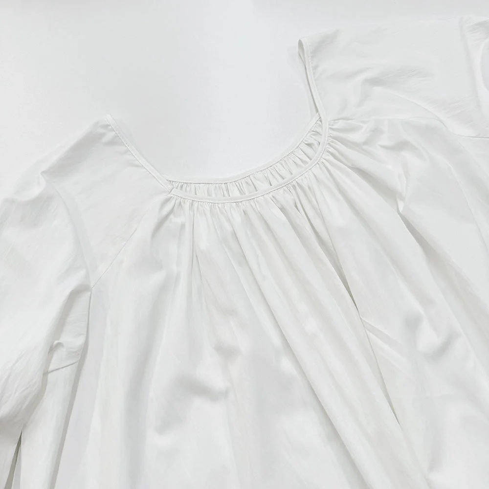 French Loungewear Maxi Dress with Ruffle Cuffs(MA397) - Image 6