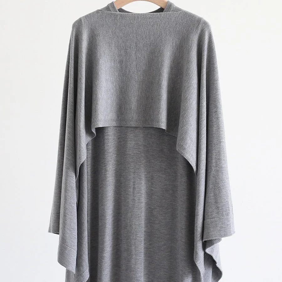 French-Style Two-Piece with Draped Poncho (MS310) - Image 7