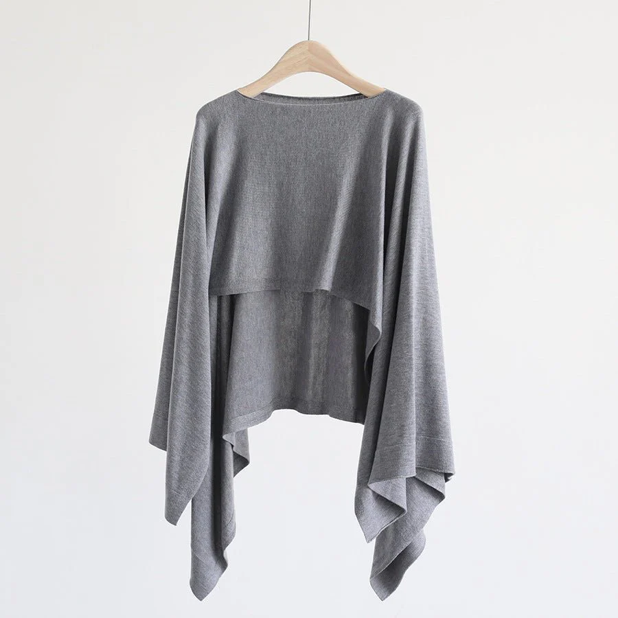 French-Style Two-Piece with Draped Poncho (MS310) - Image 9