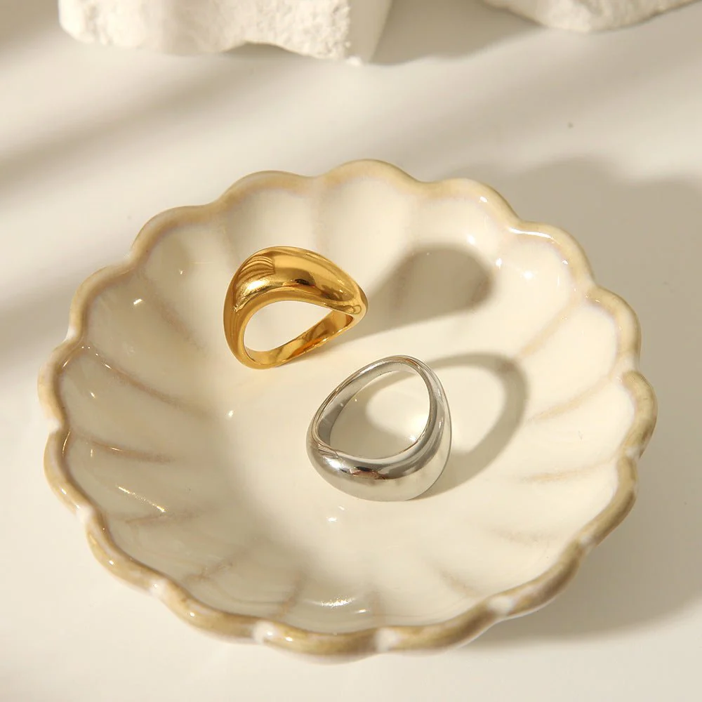Geometric Brilliance Ring Minimalist High-Shine Bands for Stacking & Styling (MAC272)
