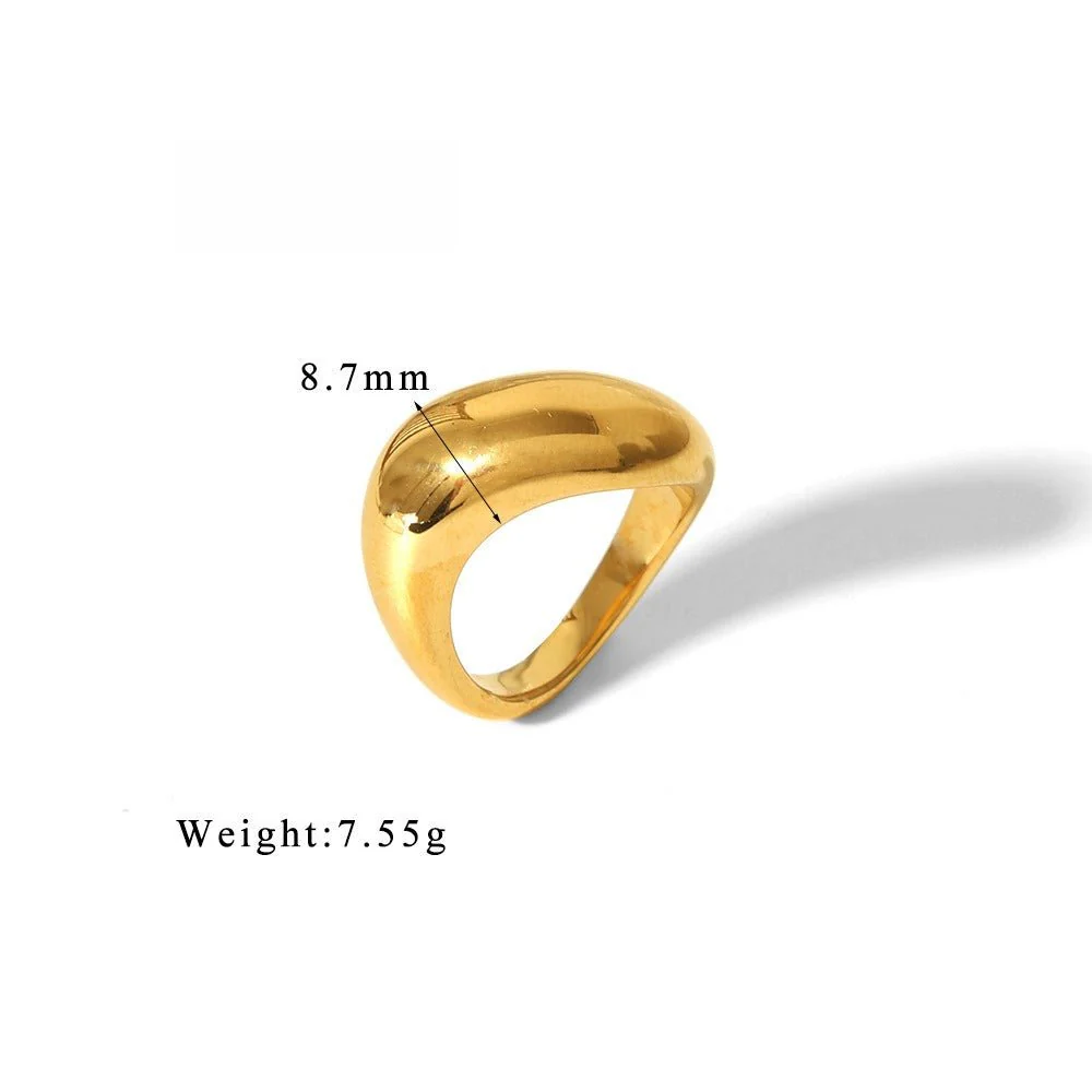Geometric Brilliance Ring Minimalist High-Shine Bands for Stacking & Styling (MAC272) - Image 10