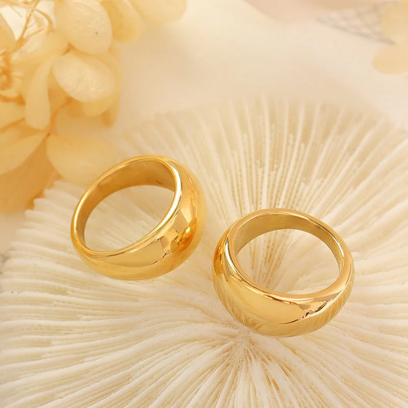 Geometric Brilliance Ring Minimalist High-Shine Bands for Stacking & Styling (MAC272) - Image 3