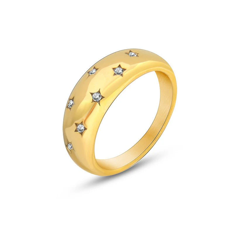 Geometric Brilliance Ring Minimalist High-Shine Bands for Stacking & Styling (MAC272) - Image 8