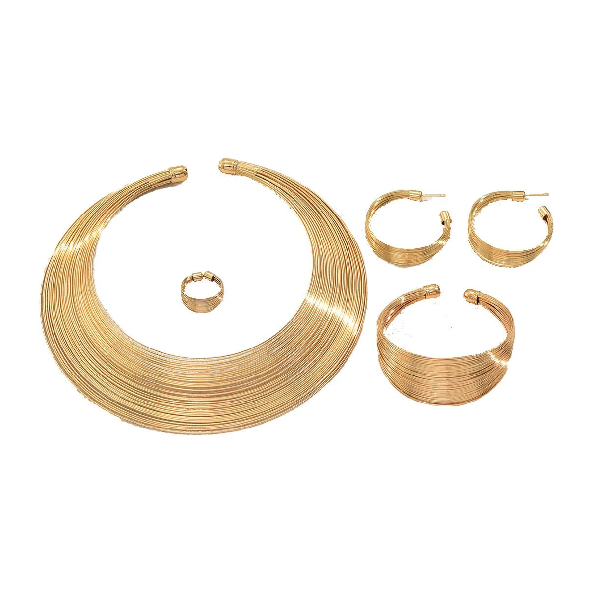 Geometric Multi-Layer Metal Jewelry Set (MAC417) - Image 5