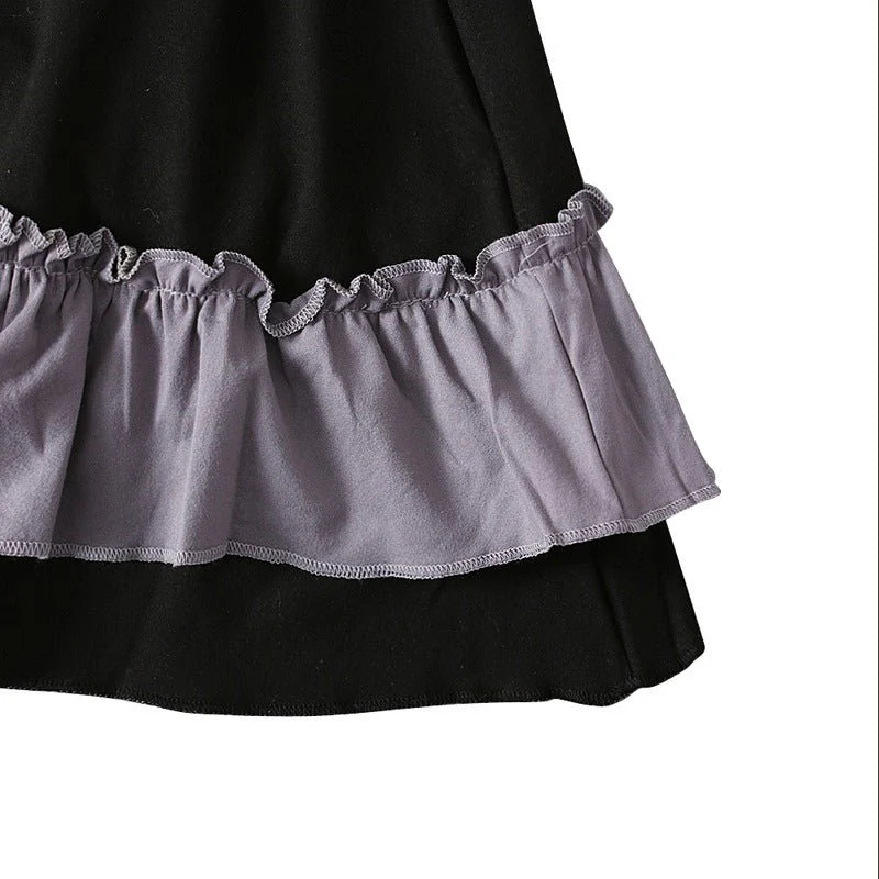 Girls Dress & Hijab Set with Contrast Trim(MKG025) - Image 13