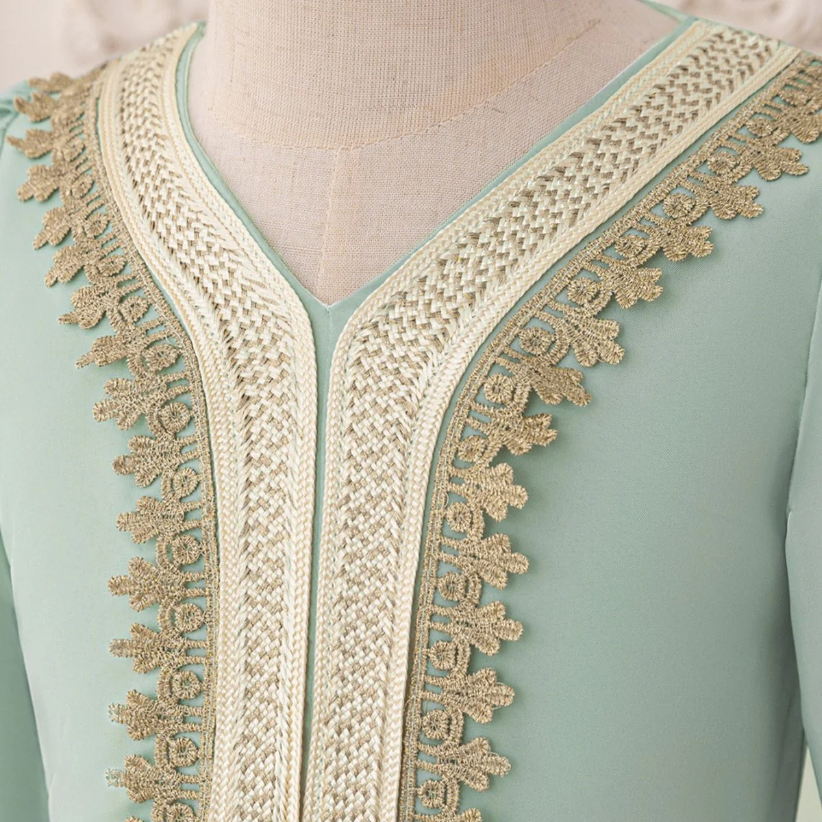 Girls Embroidered Kaftan Dress(MKG019) - Image 6