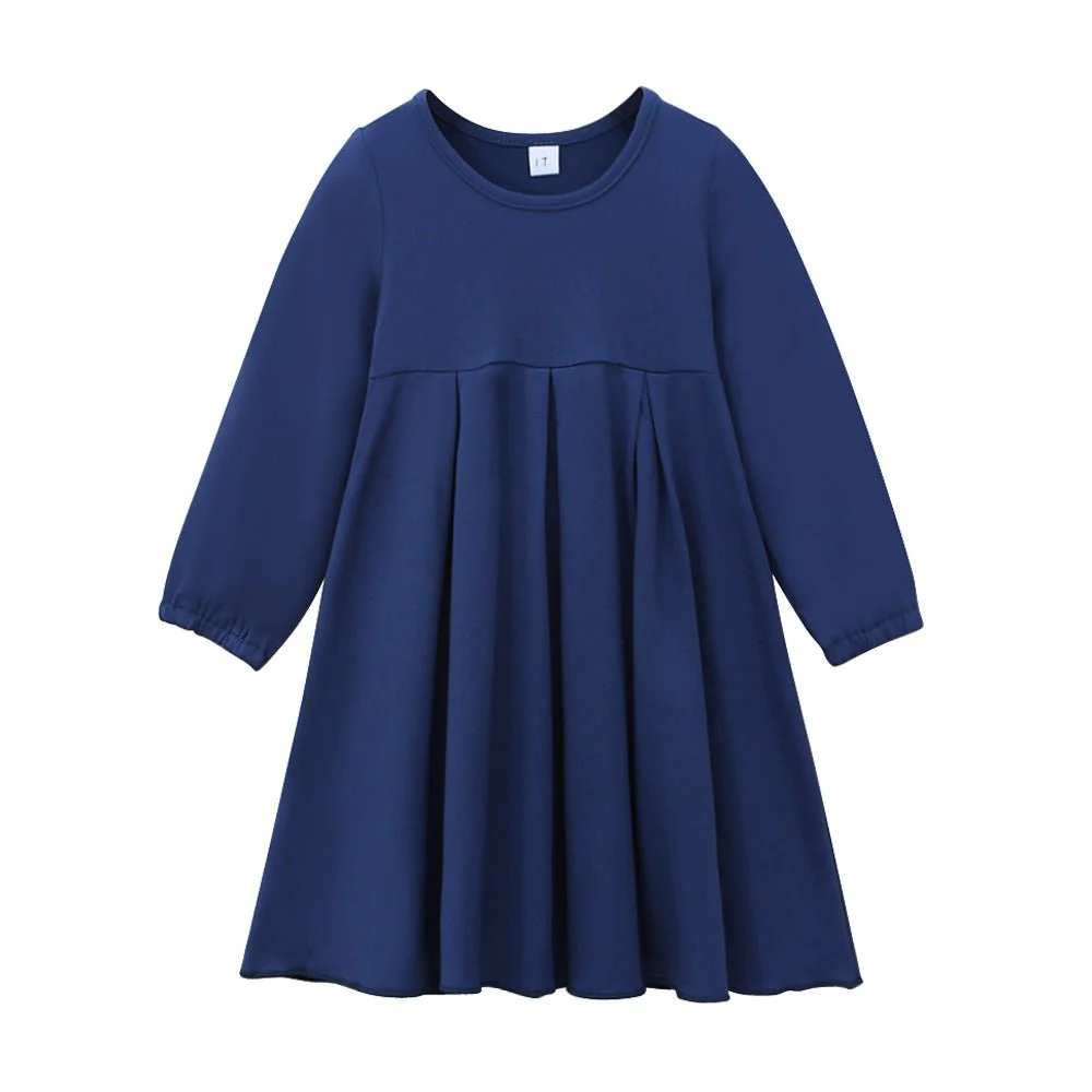 Girls Navy Dress & Hijab Set(MKG024) - Image 4