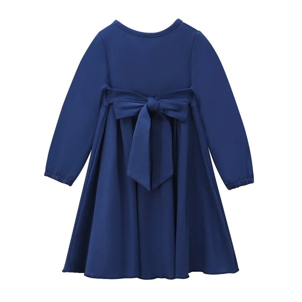 Girls Navy Dress & Hijab Set(MKG024) - Image 5