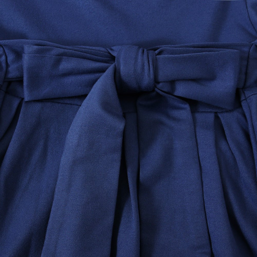 Girls Navy Dress & Hijab Set(MKG024) - Image 9