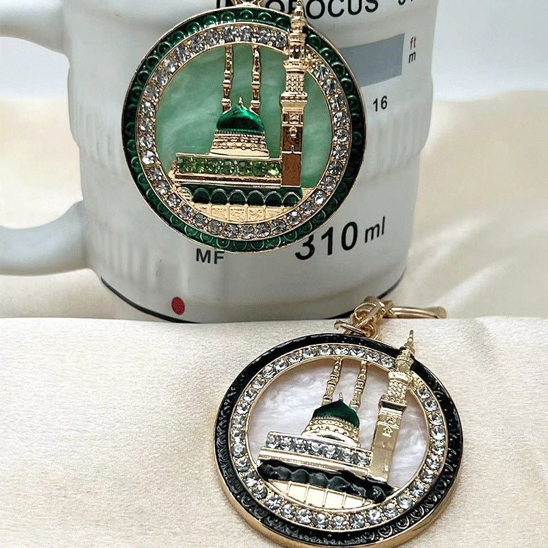 Gold Plated Mosque Of The Prophet Keychain | Masjid an-Nabawi Keychain (MAC214) - Image 3