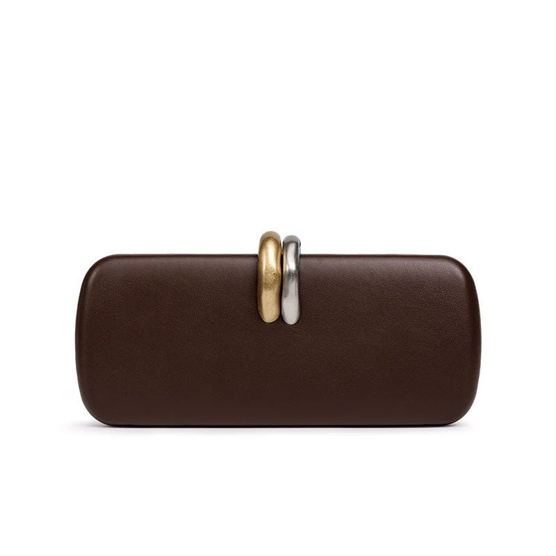 Gold & Silver Accent Structured Clutch Bag(MAC429) - Image 11