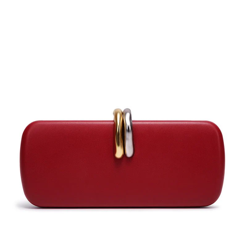 Gold & Silver Accent Structured Clutch Bag(MAC429) - Image 12