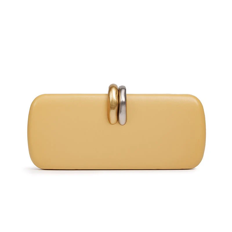 Gold & Silver Accent Structured Clutch Bag(MAC429) - Image 13