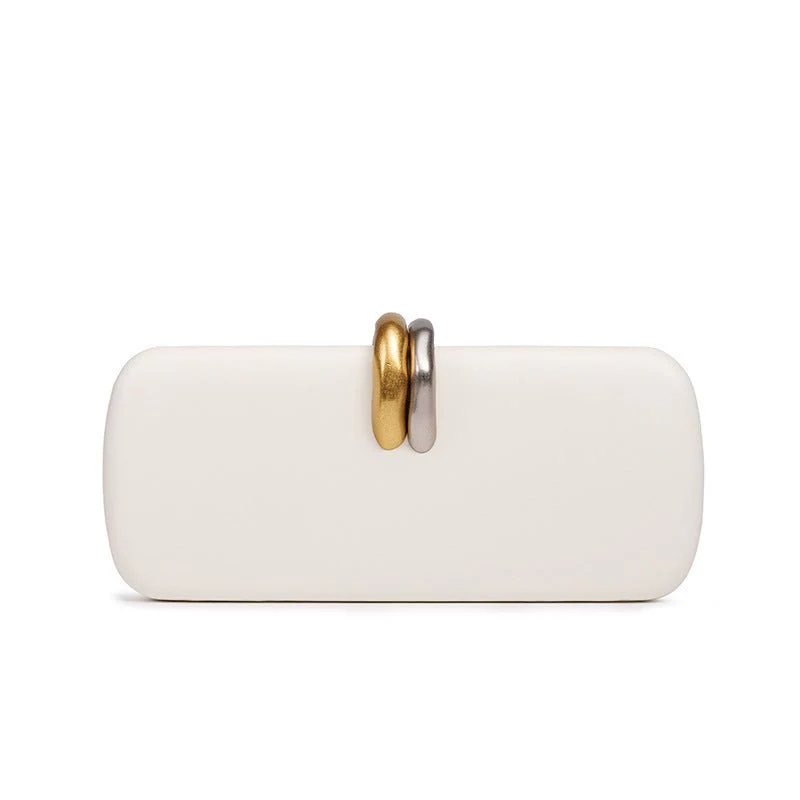 Gold & Silver Accent Structured Clutch Bag(MAC429) - Image 14