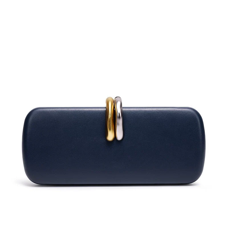 Gold & Silver Accent Structured Clutch Bag(MAC429) - Image 16