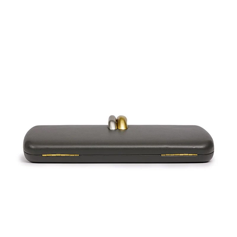 Gold & Silver Accent Structured Clutch Bag(MAC429) - Image 4