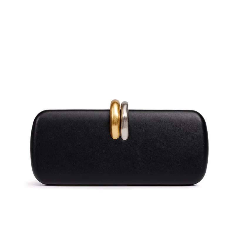 Gold & Silver Accent Structured Clutch Bag(MAC429) - Image 6