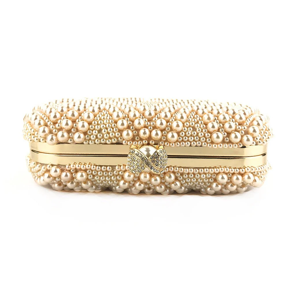 Hand-Beaded Pearl Evening Elegance Handbag (MAC286) - Image 11