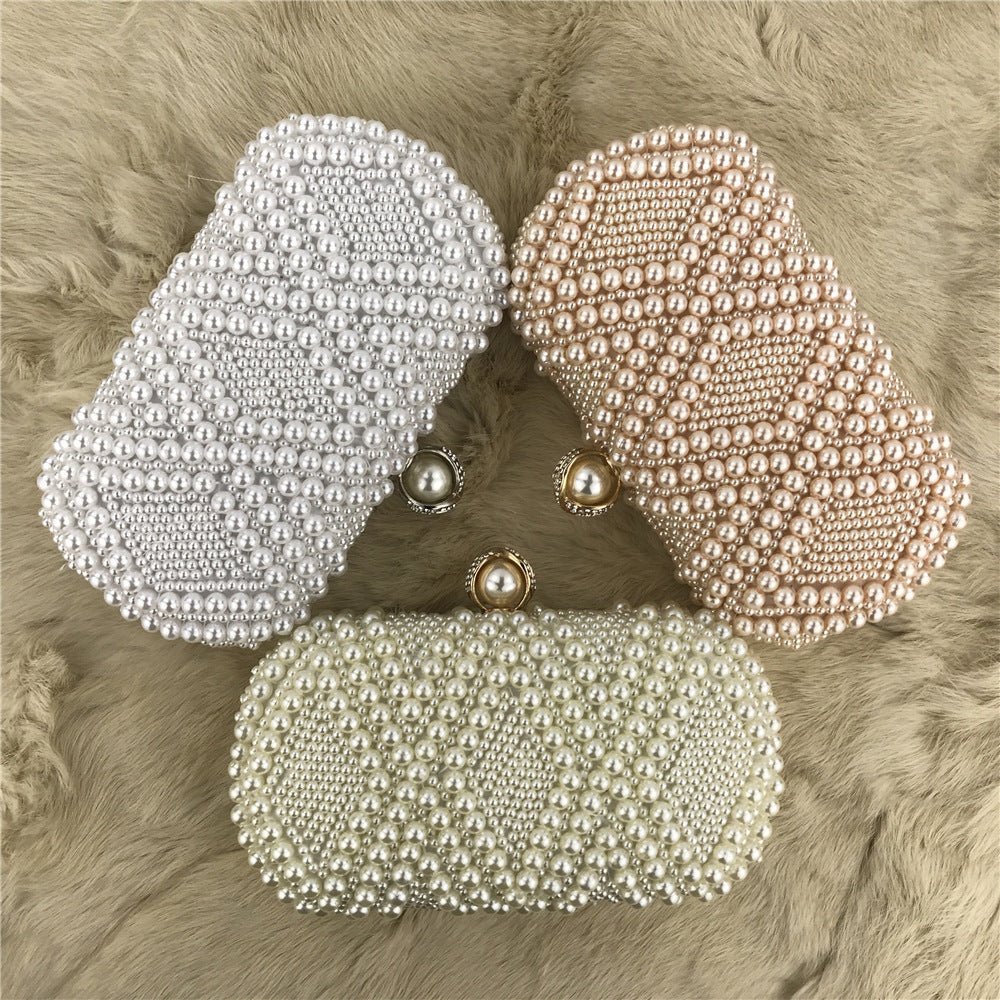 Hand-Beaded Pearl Evening Elegance Handbag (MAC286) - Image 16