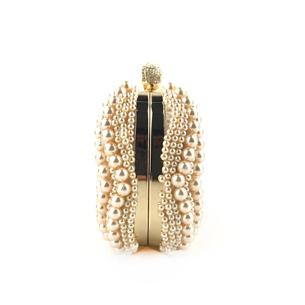 Hand-Beaded Pearl Evening Elegance Handbag (MAC286) - Image 8