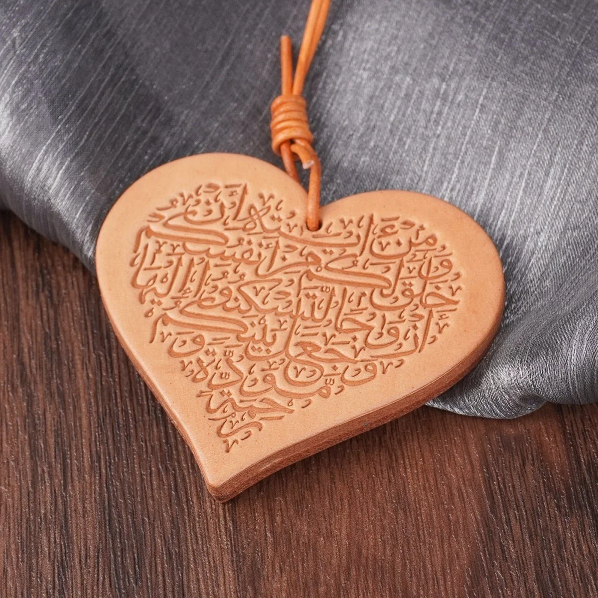Handcrafted Islamic Car Mirror Hanger | Premium Leather Islamic Car Ornament with Geometric (MAC260) - Image 14