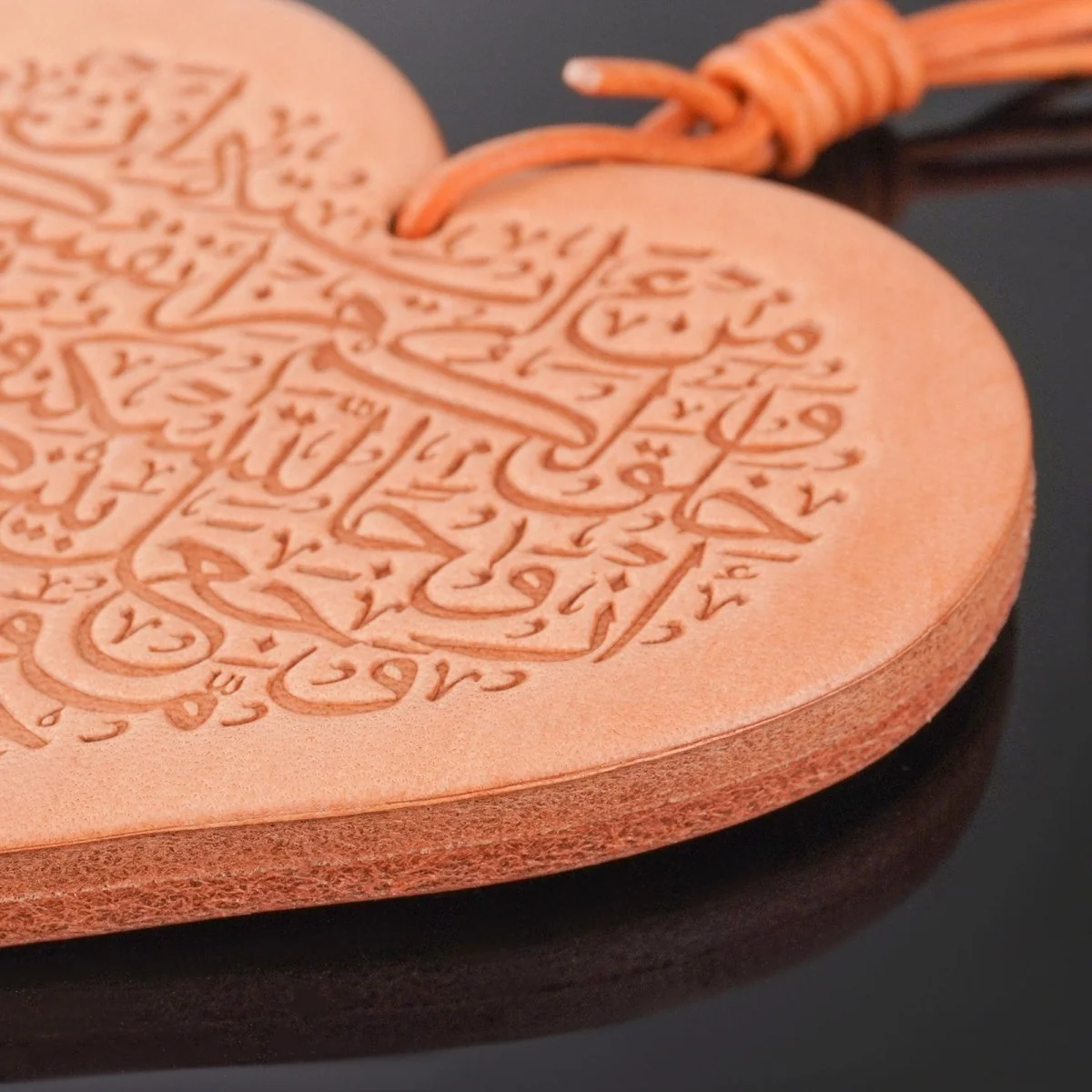 Handcrafted Islamic Car Mirror Hanger | Premium Leather Islamic Car Ornament with Geometric (MAC260) - Image 15