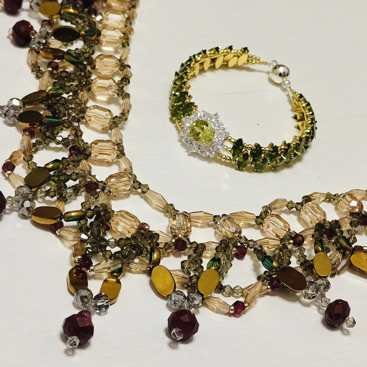 Handmade Woven Beaded Necklace | Glass Beads & Shell Pearls Choker | Intricate Seed Bead Art Necklace (MAC343) - Image 17