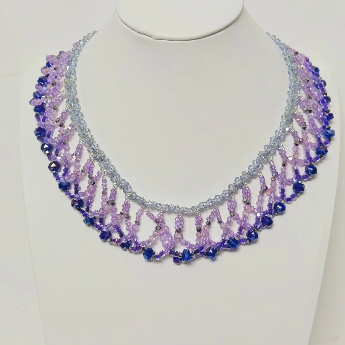Handmade Woven Beaded Necklace | Glass Beads & Shell Pearls Choker | Intricate Seed Bead Art Necklace (MAC343) - Image 20