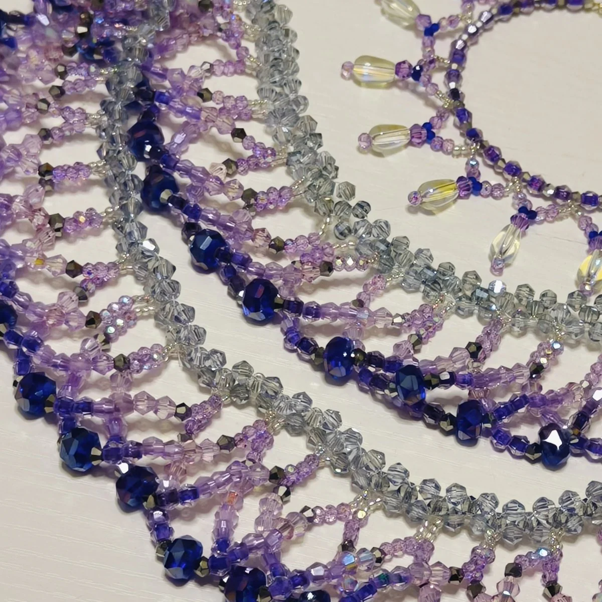 Handmade Woven Beaded Necklace | Glass Beads & Shell Pearls Choker | Intricate Seed Bead Art Necklace (MAC343) - Image 21