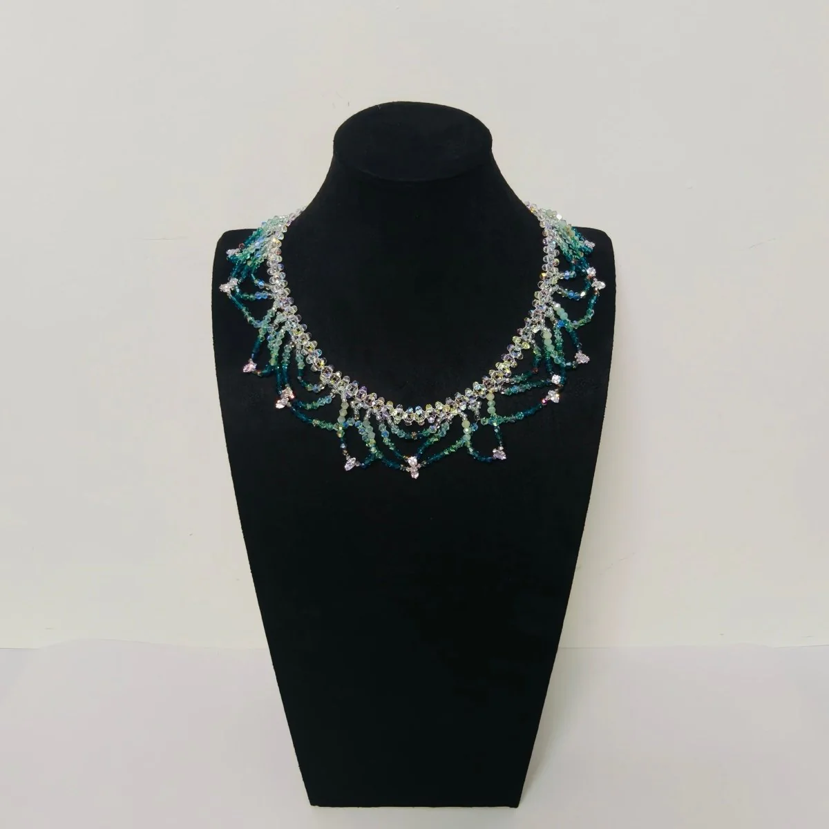 Handmade Woven Beaded Necklace | Glass Beads & Shell Pearls Choker | Intricate Seed Bead Art Necklace (MAC343) - Image 24