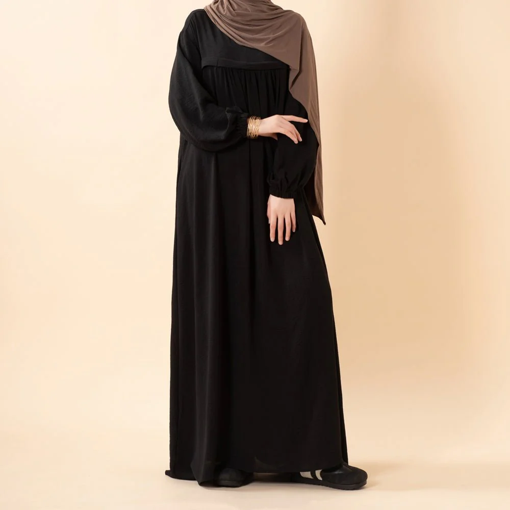 Crepe Abaya with Secure Pockets for Umrah (MA386) - Image 15