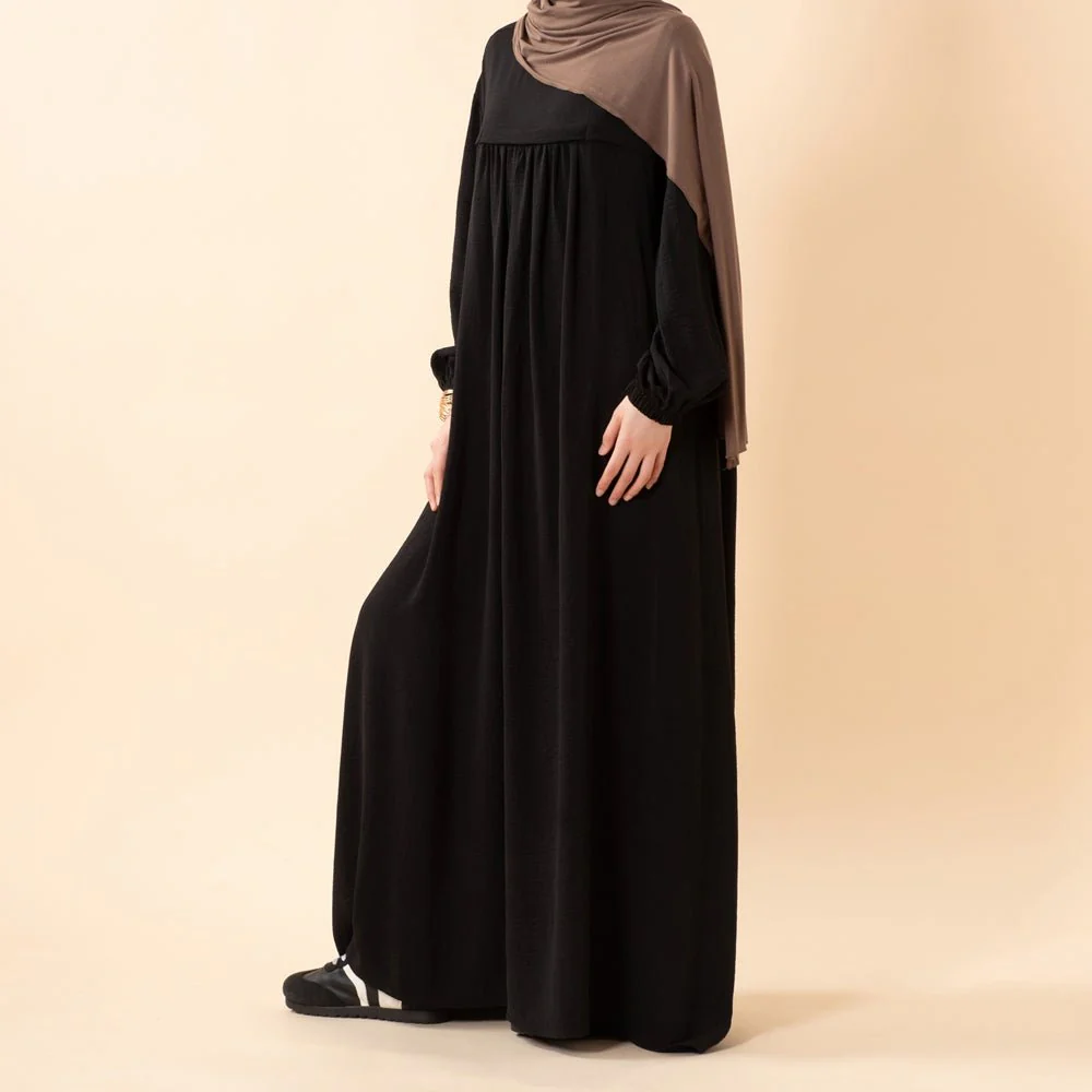 Crepe Abaya with Secure Pockets for Umrah (MA386) - Image 16