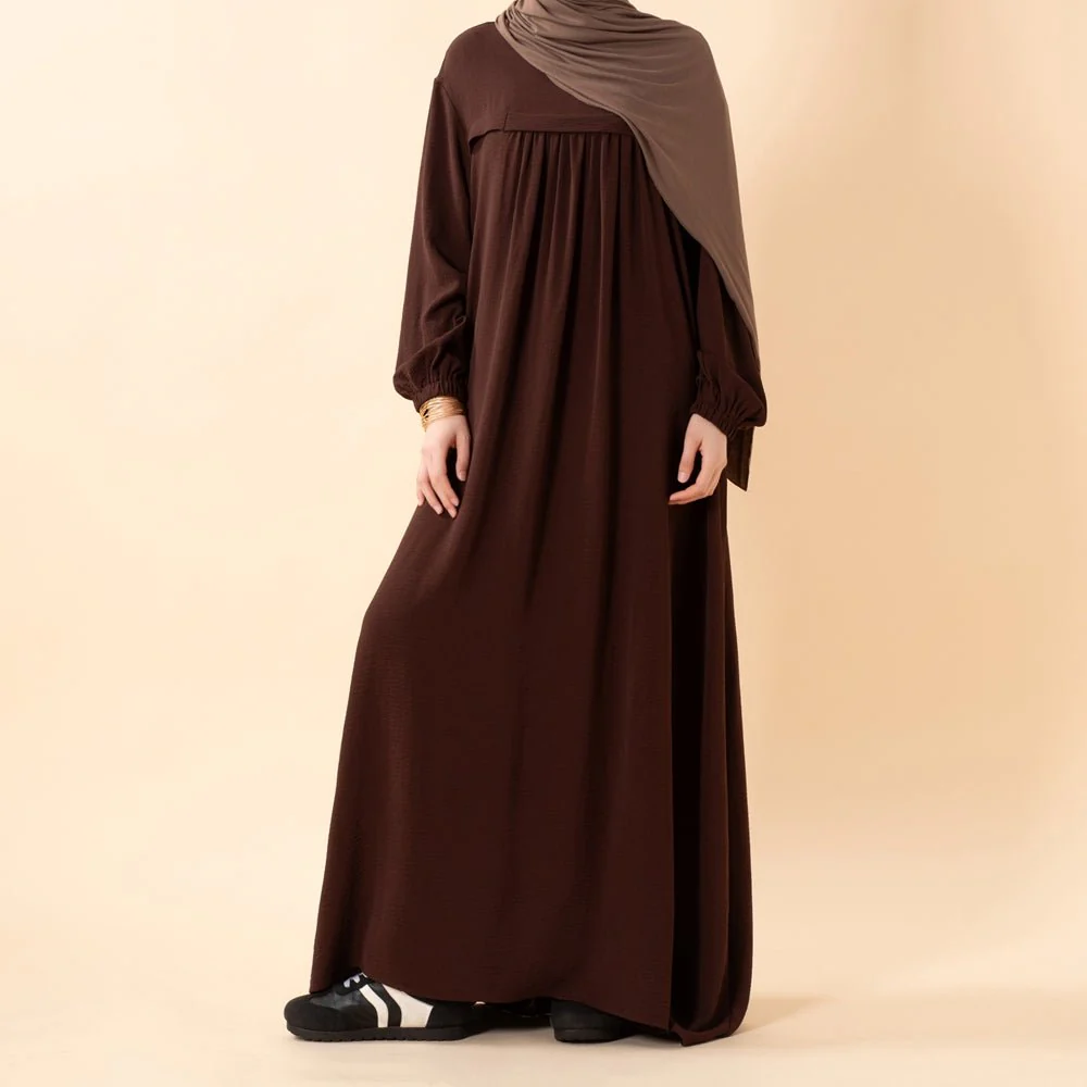 Crepe Abaya with Secure Pockets for Umrah (MA386) - Image 17