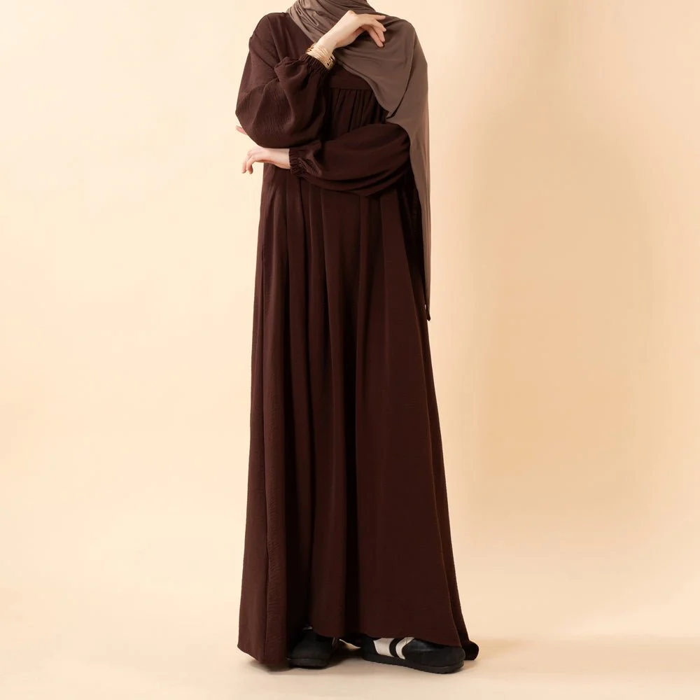 Crepe Abaya with Secure Pockets for Umrah (MA386) - Image 19
