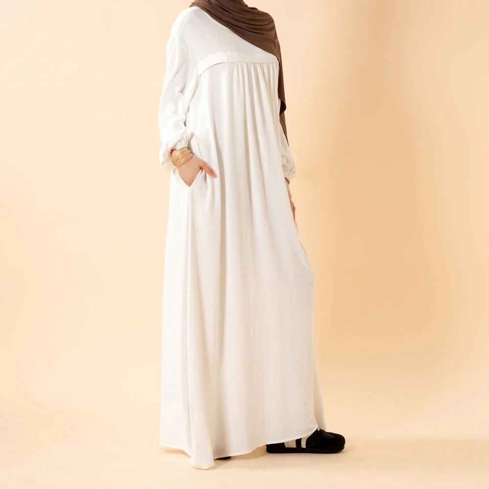 Crepe Abaya with Secure Pockets for Umrah (MA386) - Image 21