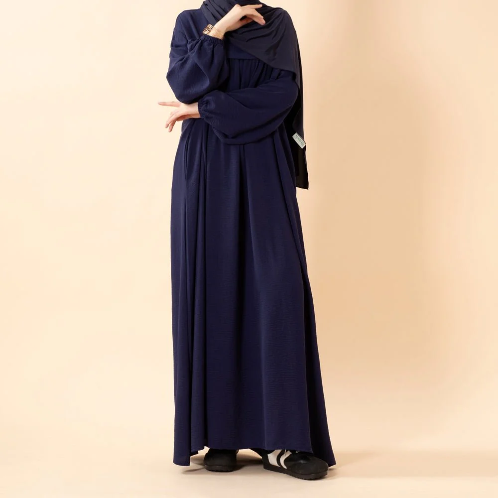 Crepe Abaya with Secure Pockets for Umrah (MA386) - Image 23
