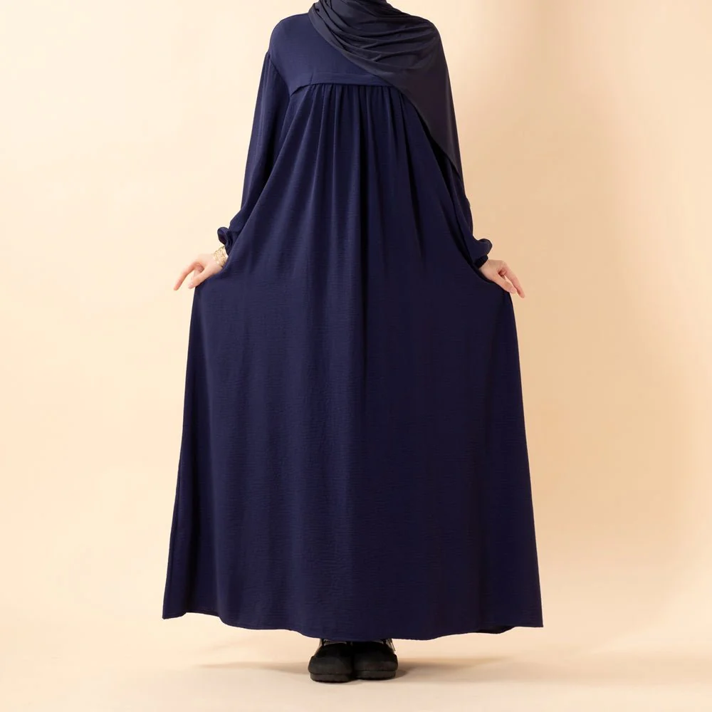 Crepe Abaya with Secure Pockets for Umrah (MA386) - Image 25