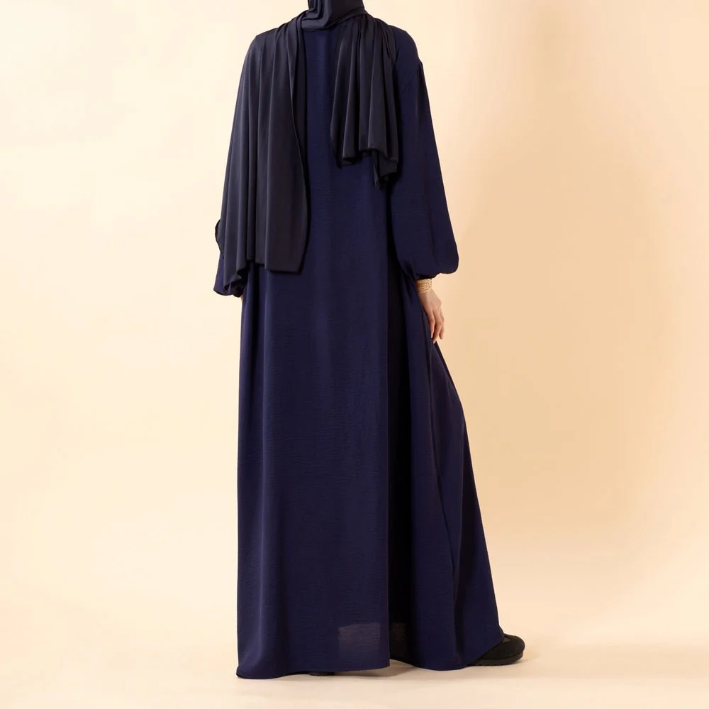 Crepe Abaya with Secure Pockets for Umrah (MA386) - Image 26