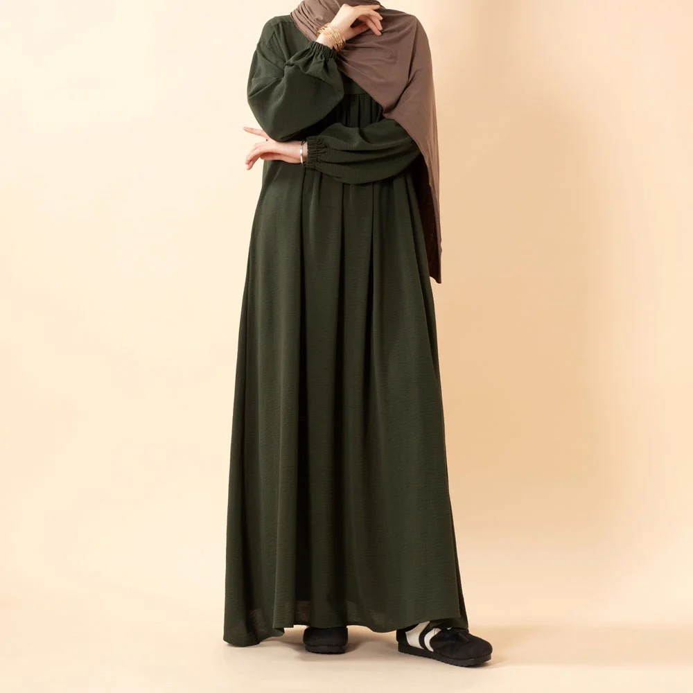Crepe Abaya with Secure Pockets for Umrah (MA386) - Image 28