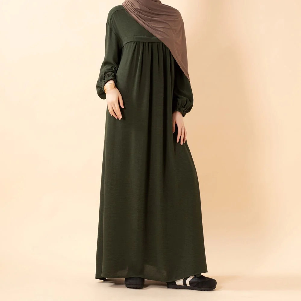 Crepe Abaya with Secure Pockets for Umrah (MA386) - Image 29