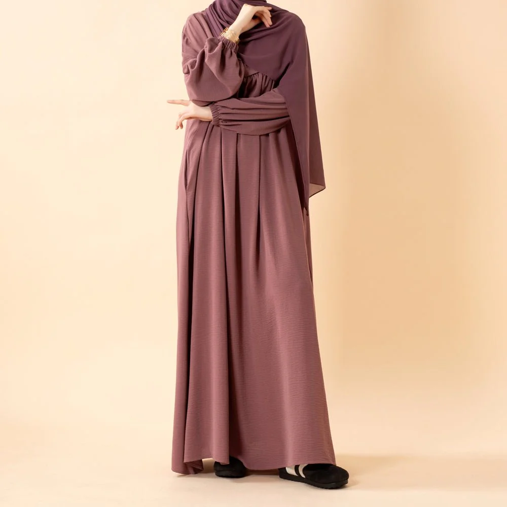 Crepe Abaya with Secure Pockets for Umrah (MA386) - Image 30