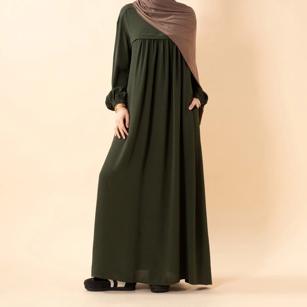 Crepe Abaya with Secure Pockets for Umrah (MA386) - Image 7