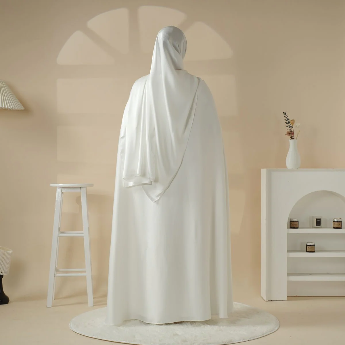 Haute Couture Abaya, Heavy-Crafted 3-Layer Cape Abaya (MA096) - Image 7