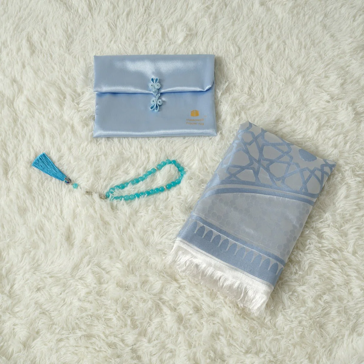 High-End Eco-Friendly New Luxury Prayer Mat and Tasbeeh Set(MR067) - Image 6